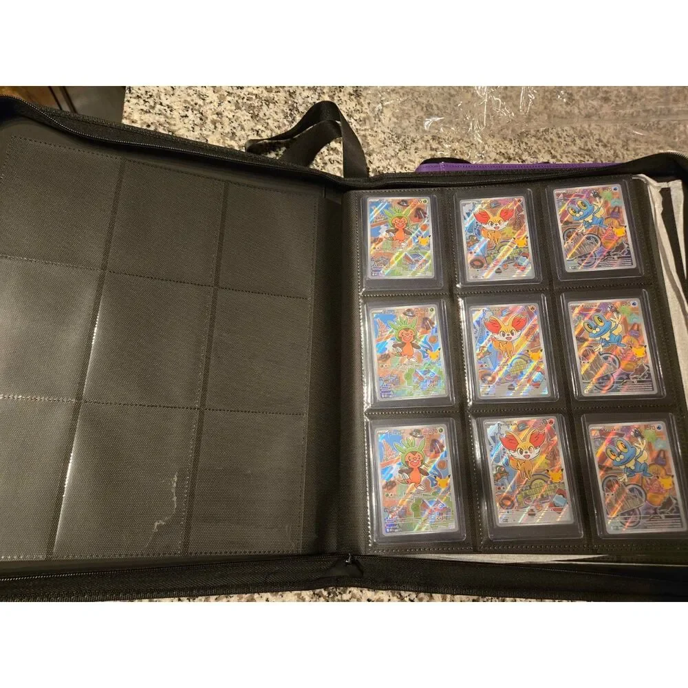 Pokemon Mimikyu Laser Engraved White  Top Loader Binder 360 Cards Ready to Ship